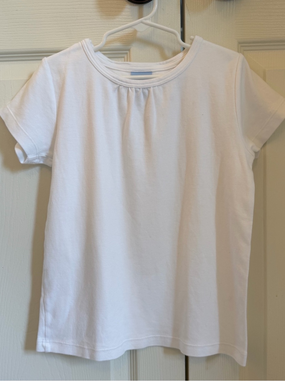 EUC Bella Bliss girls Pima Classic White Girls' Short Sleeve Tee size 7
